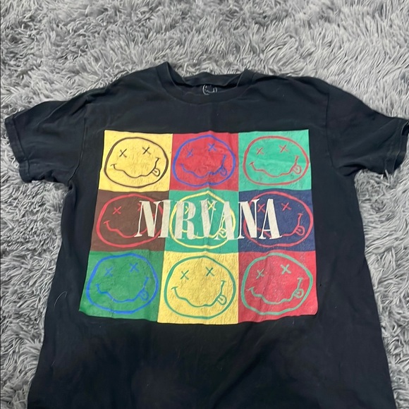NIRVANA Tops - Black Nirvana Graphic T-Shirt